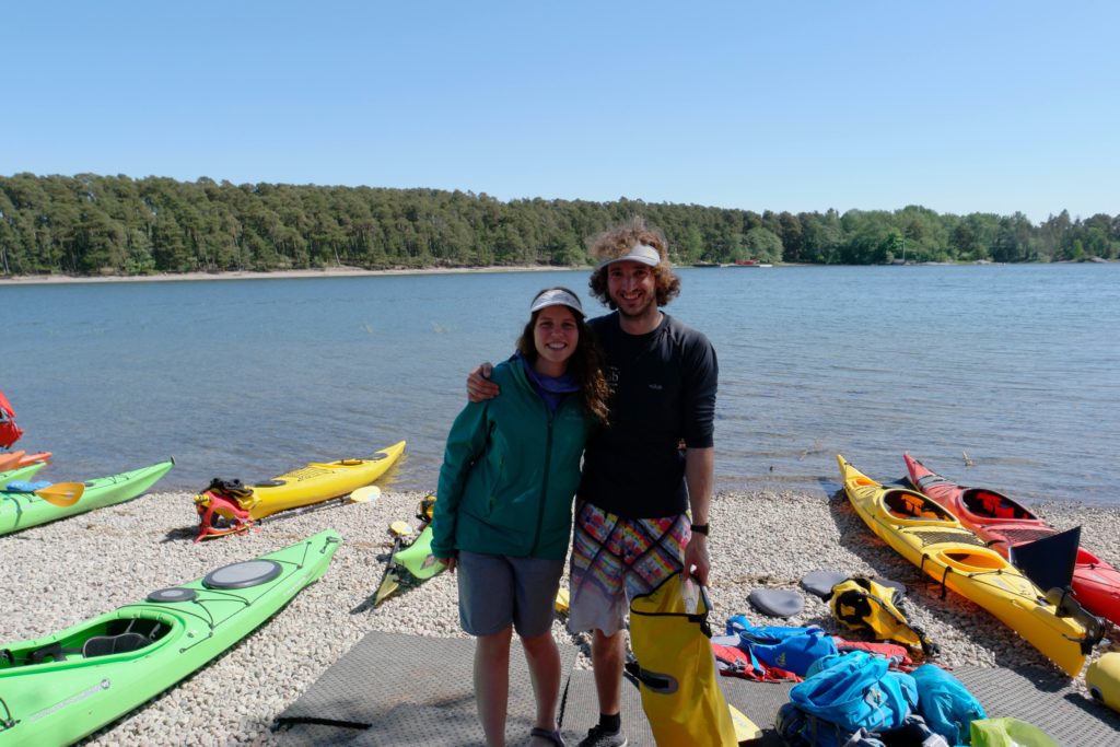 Packing our kayaks and getting a pre trip photo