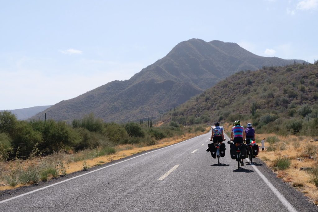 Cycling gang making our way to Loreto 