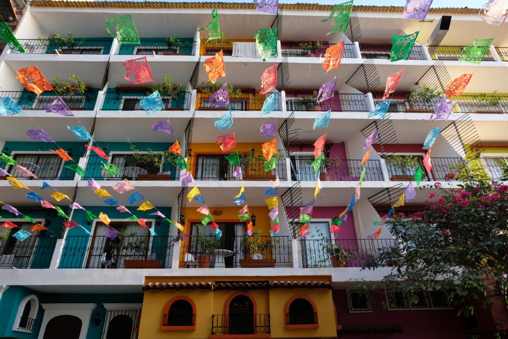 The colourful streets in Puerto Vallarta